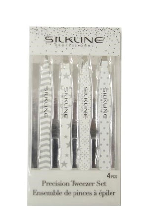 SILKLINE 4pcs Precision Tweezer Set