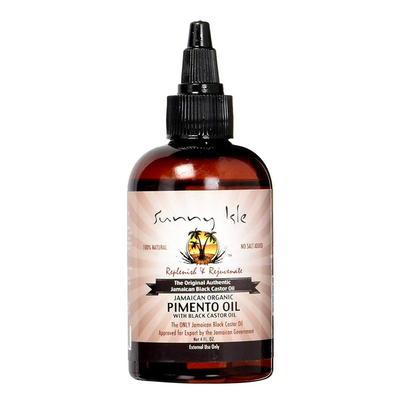 SUNNY ISLE Jamaican Organic Pimento Oil with Black Castor Oil (4oz)