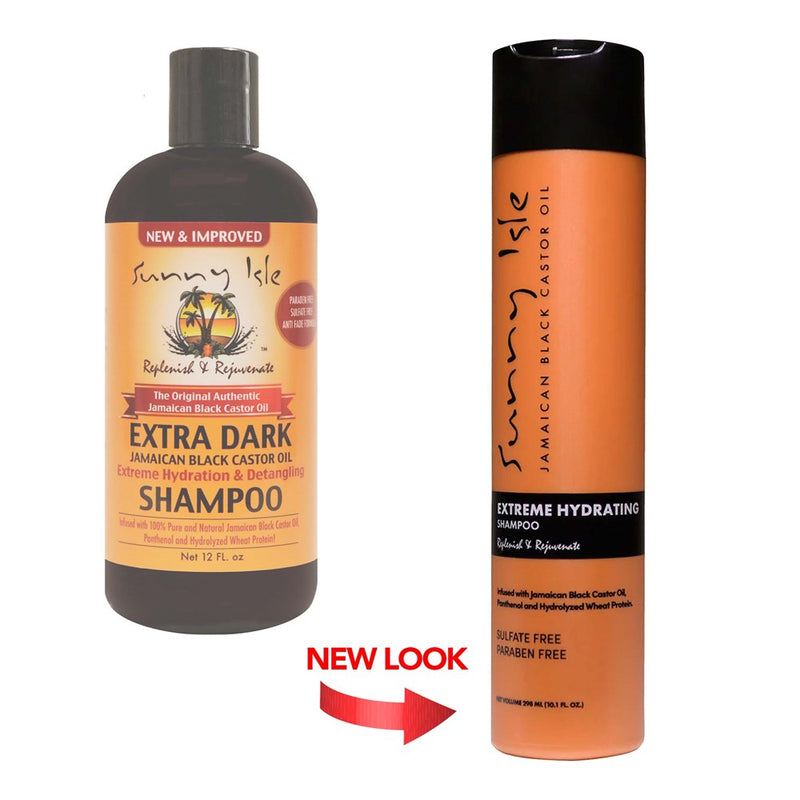 SUNNY ISLE Jamaican Black Castor Oil Shampoo [Extra Dark] (12oz)