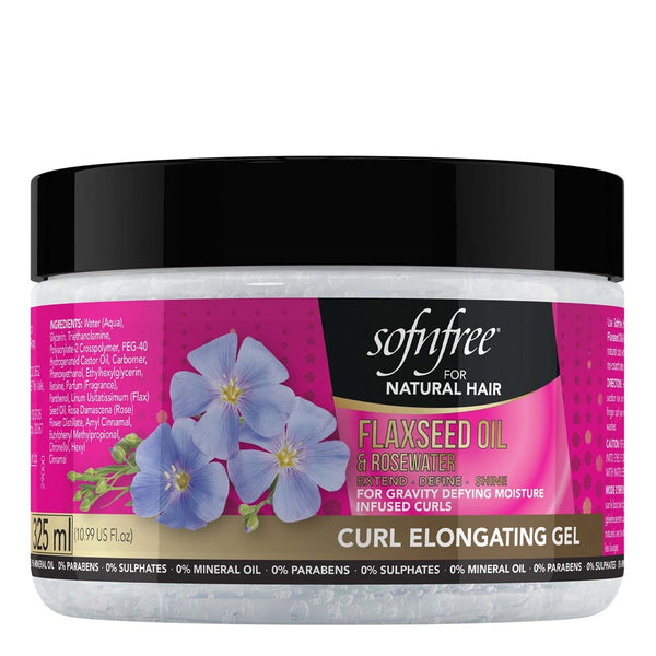 SOFN'FREE Flaxseed Oil & Rosewater Curl Elongating Gel (11oz)