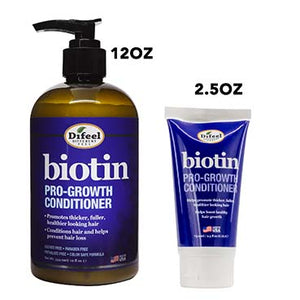 12oz, 2.5oz biotin pro grouth conditioner bottles
