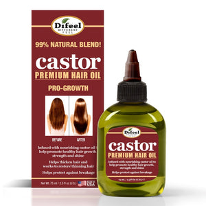 Difeel(Sunflower)  Castor Pro-Growth Premium Hair Oil (2.5oz)