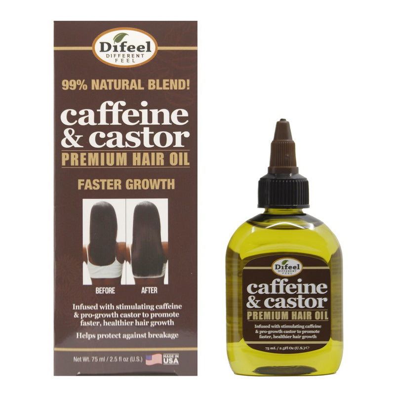 SUNFLOWER Difeel Caffeine & Castor Faster Growth Premium Hair Oil (2.5oz)