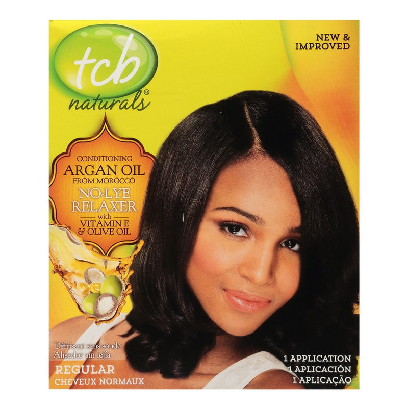 TCB Natural Argan & Olive Oil No-Lye Relaxer Kit [Regular]