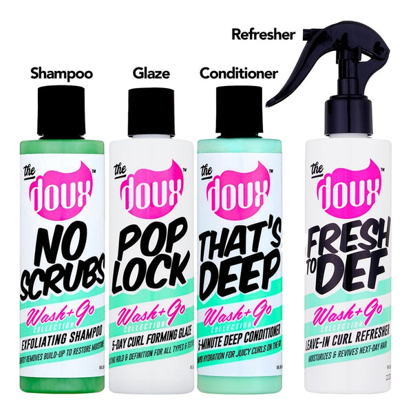 THE DOUX Wash & Go Collection Bundle (6 sets) (Refresher+Conditioner+Glaze+Shampoo)