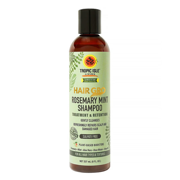 TROPIC ISLE LIVING Jamaican Black Castor Oil Hair Gro Rosemary Mint Cleansing Moisturizing Shampoo (8oz)