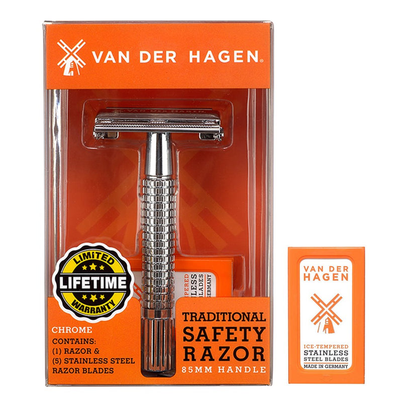 VAN DER HAGEN Chrome Safety Razor