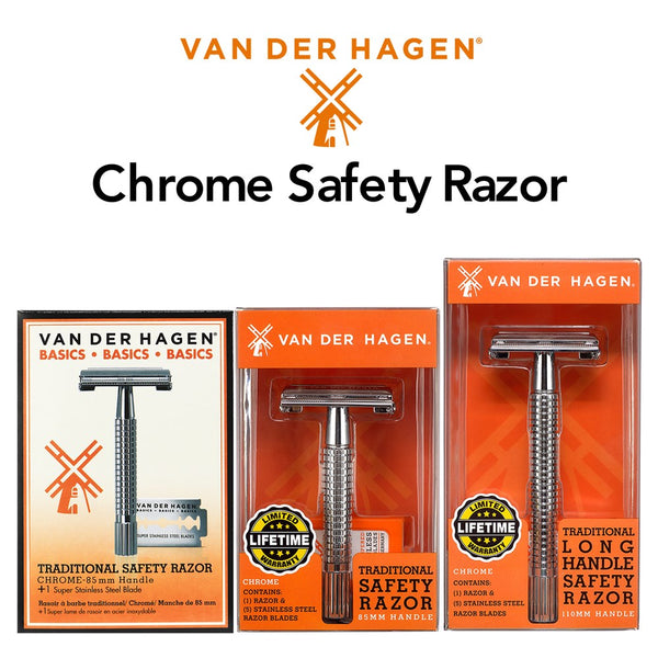 VAN DER HAGEN Chrome Safety Razor