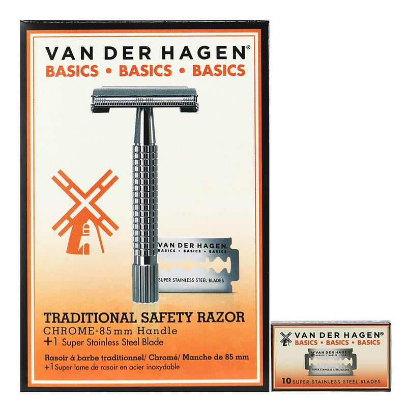 VAN DER HAGEN Chrome Safety Razor