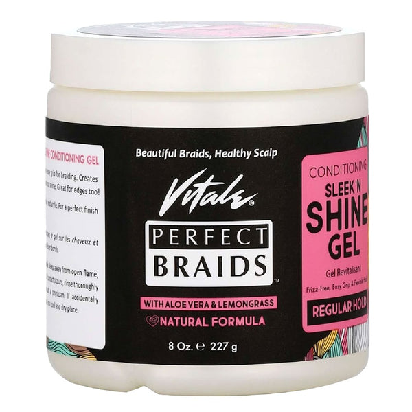 VITALE PERFECT BRAIDS Conditioning Sleek Shine Gel [Regular Hold] (8oz)