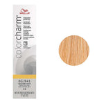 Wella Color Charm hair color packaging with blonde shade swatch on a white background