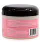 Jar of Aloe Whipped Butter Gel with pink label and black lid on a white background