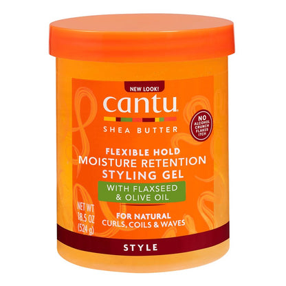 CANTU Moisture Retention Styling Gel with Flaxseed & Olive Oil (18.5oz)