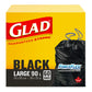 GLAD Black Garbage Bag Force Flex Drawstring