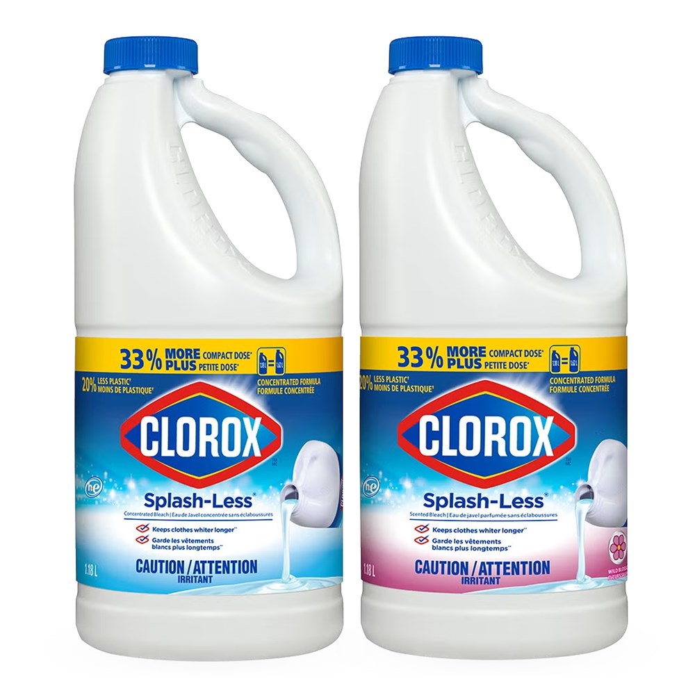 CLOROX Splash-Less Concentrated Bleach (1.18L)