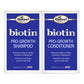 Two Difeel Biotin Pro-Growth Shampoo and Conditioner packets on a white background