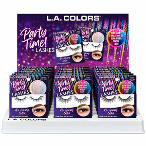 L.A. COLORS Party Time Lashes Display (3skus x 6pcs) (CPD813)