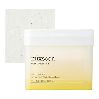 Bean toner pad with gradient design and 'mixsoon' branding on a white background