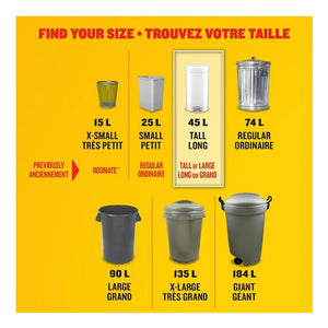 GLAD White Garbage Bag [Tall 45L]