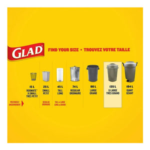 GLAD Orange Garbage Bag [X-Large 135L]