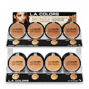 L.A. COLORS Bronzer Acrylic Display (12g, 8colors x 9pcs) (CAD449.1)