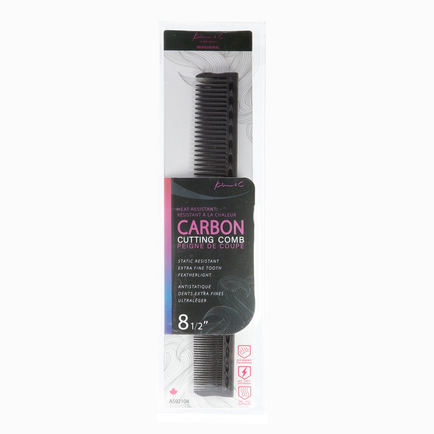 Kim & C Carbon Cutting Comb 8 1/2inch