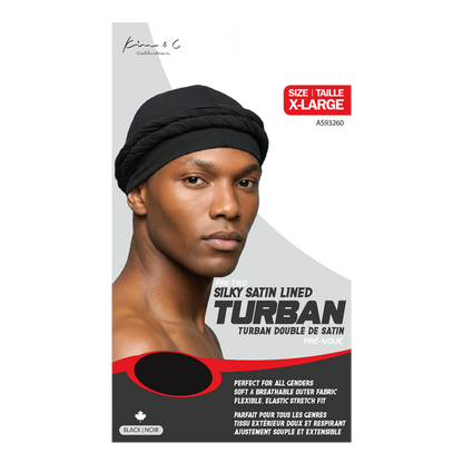 Kim & C Pre-Tied Silky Satin Lined Turban