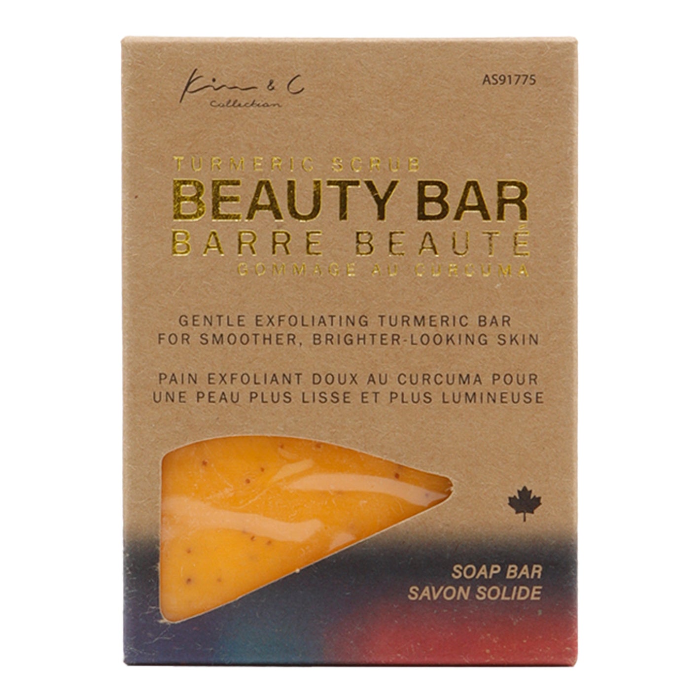 Kim & C Turmeric Body Scrub Beauty Bar (5.5oz/156g)