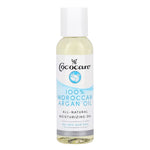 Bottle of Cococare 100% Moroccan Argan Oil on a white background