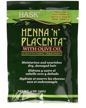HASK HNP Henna 'N' Placenta Treatment Packet [Olive]  (2oz)