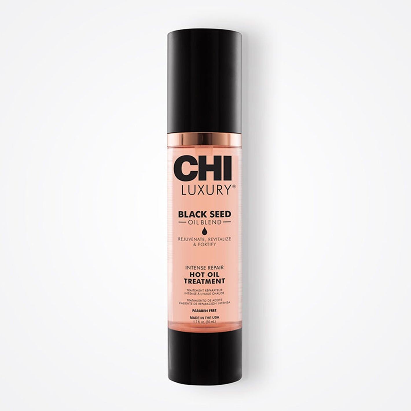 CHI Luxury Black Seed Oil Blend bottle on a white background
