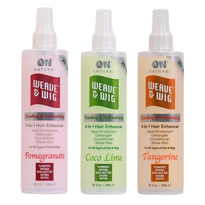 ON NATURAL Weave & Wig 4-In-1 Hair Enhancer Heat Protectant Detangler & Conditioner