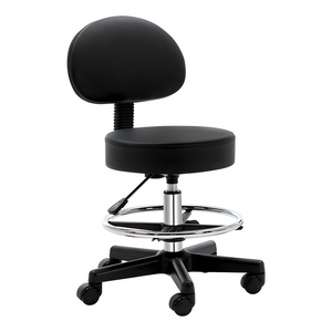 Gen'C Beauty Salon Stool with Back Support Foot Rest