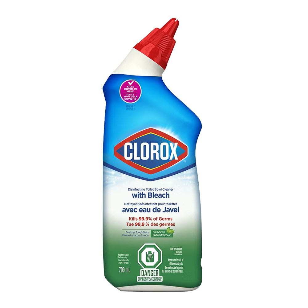 CLOROX Disinfecting Toilet Bowl Cleaner with Bleach (709ML)