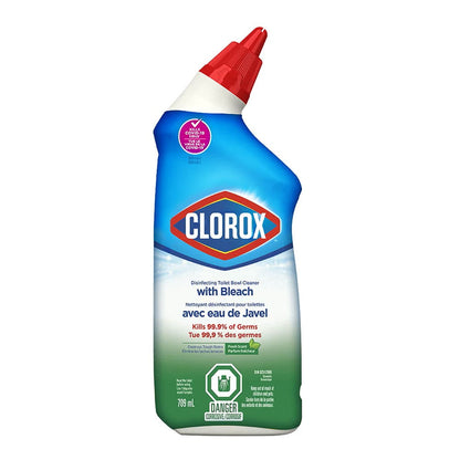 CLOROX Disinfecting Toilet Bowl Cleaner with Bleach (709ML)