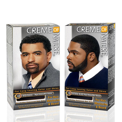CREME OF NATURE Men Gel Color Kit for Hair, Mustache & Beard