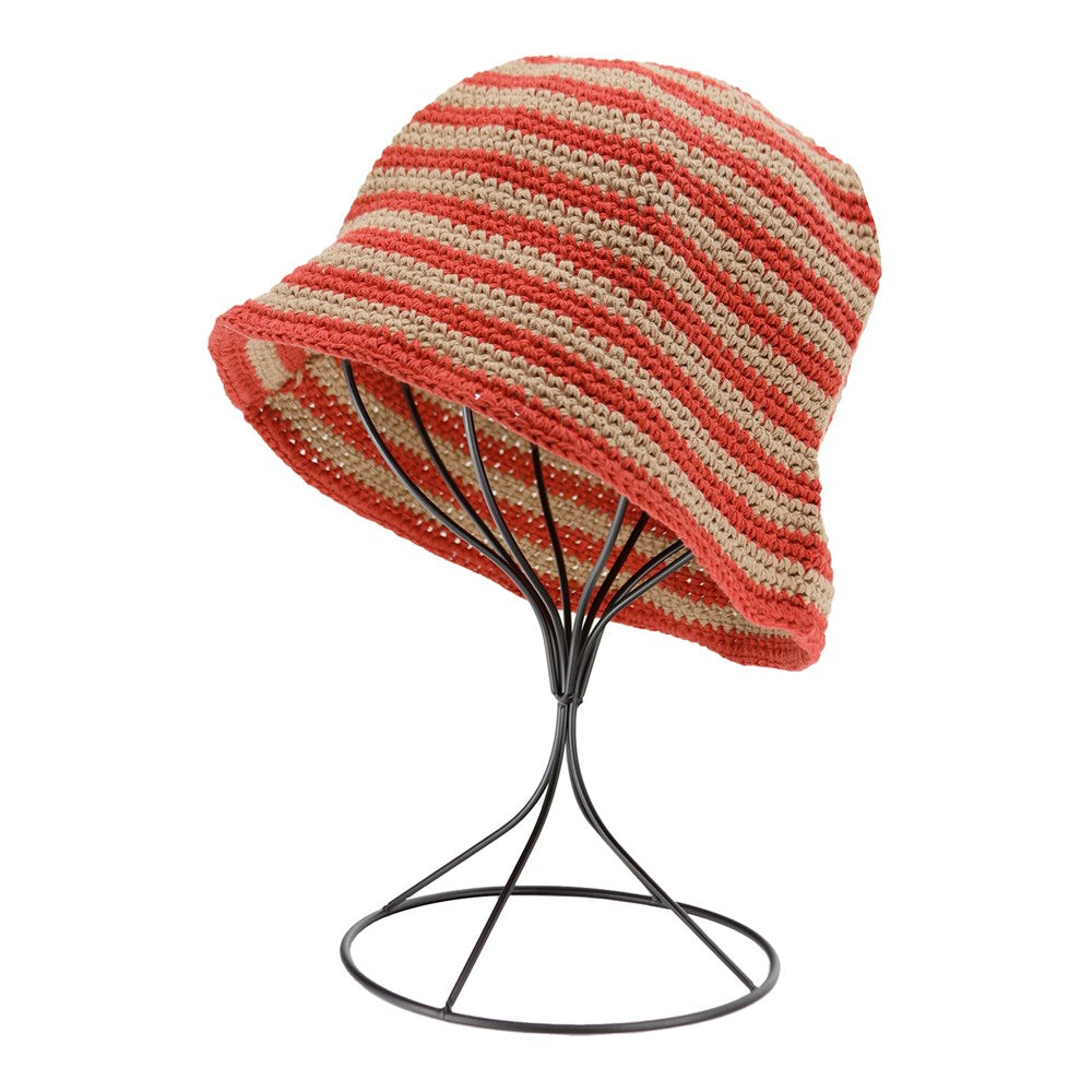 KIM & C Handmade Fashion Bucket Stripe Hat