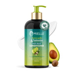 Mielle Avocado & Tamanu Anti-Frizz Conditioner bottle with avocado and shea nut on a white background