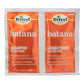 Two orange shampoo and conditioner packets from Difeel on a white background