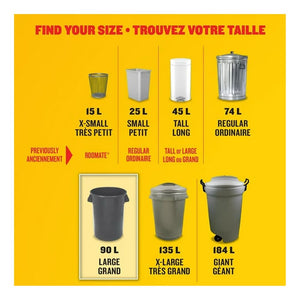 GLAD Blue Recycling Bag [Large 90L, 76X83 cm]