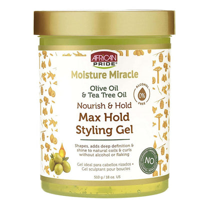 AFRICAN PRIDE Moisture Miracle Max Hold Styling Gel (18oz)