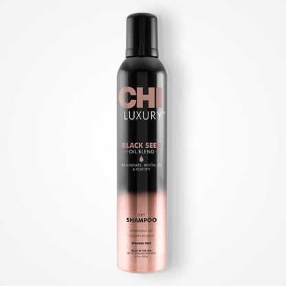 CHI Luxury Black Seed Oil Blend dry shampoo bottle on a white background