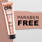 CHI Luxury Black Seed Oil Blend mask tube with 'Paraben Free' text on a textured background