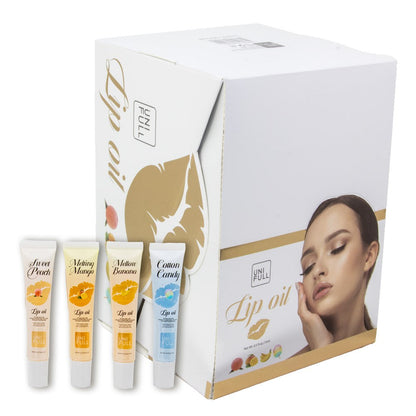 UNI FULL Lip Oil White Set (15ml, 4 Flavors X 6 Each)