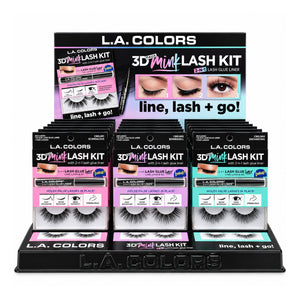 L.A. COLORS 3D Faux Mink Lash Kit Display (3skus x 6pcs) (CPD488)