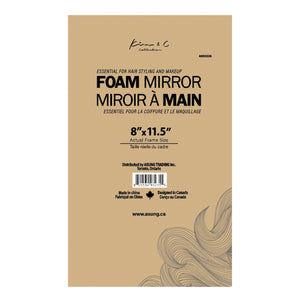 Kins & Co. Foam Mirror packaging with text and branding on a beige background