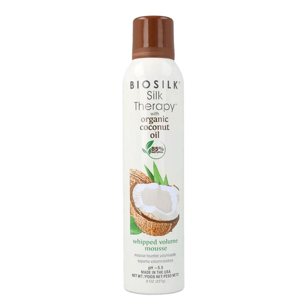 BIOSILK Silk Therapy Natural Coconut Oil Whipped Volume Mousse (8oz)