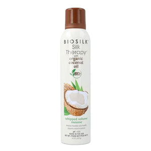 BIOSILK Silk Therapy Natural Coconut Oil Whipped Volume Mousse (8oz)