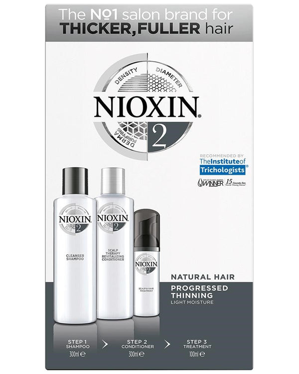 NIOXIN Kit System 2 Cleanser (300ml) + Scalp Therapy (300ml) + Scalp Treatment (100ml)