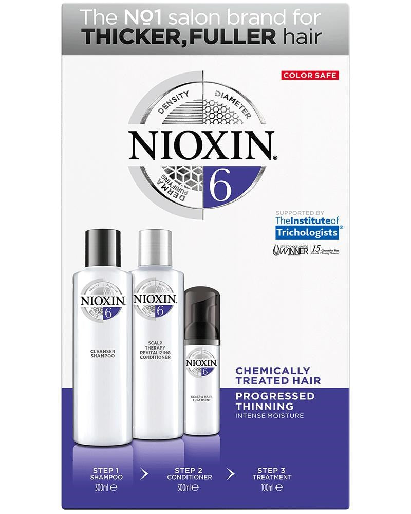 NIOXIN Kit System 6 Cleanser (300ml) + Scalp Therapy (300ml) + Scalp Treatment (100ml)